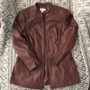 Denim & Company genuine leather jacket